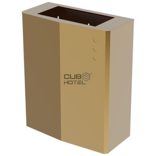 Papeleira Parede Tampa Removível Inox Dourado Brilhante 23L EVO